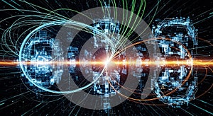 Abstract AI data visualization.