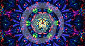 Abstract AI Digital Art: Neural Network Data Flow Concept