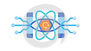 Abstract AI Eye Data Visualization Vector, vector design Generative AI