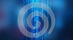 Abstract blue digital data.