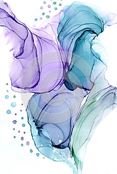 Abstract alcohol ink art drawing background composition