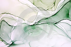 Abstract alcohol ink painting, macro photo