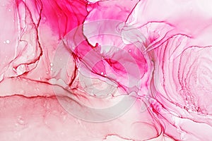 Abstract alcohol ink painting, macro photo