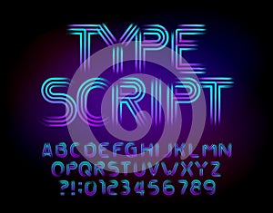 Abstract alphabet typescript. Brushed letters and numbers. Easy color change.