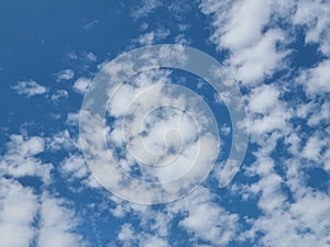 abstract altocumulus outdoor blue sky high white group shape clouds background in summer gradient light beauty background.