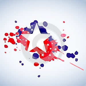 Abstract american flag background