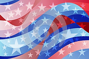 Abstract American flag wavy background