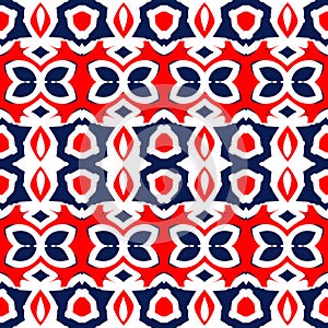 Abstract American Patriotic Seamless Pattern