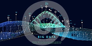 Abstract analytical background with color grid  analyze  data.  Analytics algorithms data. Big data. Quantum cryptography concept