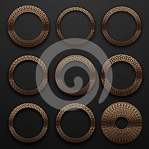 Abstract ancient design circle rings