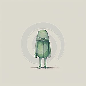 Abstract Android Concept Art: Nostalgic Minimalism With A Satirical Twist