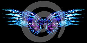 Abstract angel wings. Psytrance design