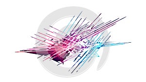 Abstract Angular Burst: Sharp Geometric Energy Explosion, vector design Generative AI