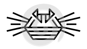 Abstract Angular Symmetrical Shape, Dynamic Modern Design, vector design Generative AI