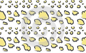 Abstract animal skin leopard in grey and yellow color