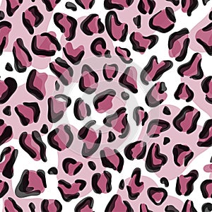 Abstract animal skin leopard seamless pattern design.