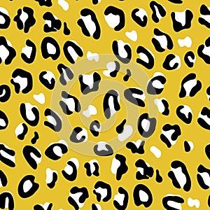 Abstract animal skin leopard seamless pattern design.  leopard, cheetah, panther fur. Seamless camouflage background.