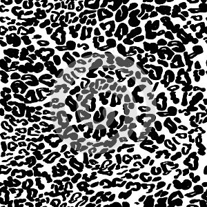 Abstract animal skin leopard seamless pattern design. Stylized leopard print wallpaper.