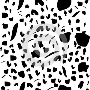 Abstract animal skin leopard seamless pattern design. Stylized leopard print wallpaper.