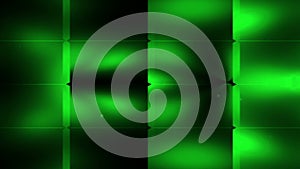 Abstract animated blinking dark green divided background