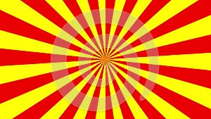 Abstract animation of red and yellow sunburst for background.