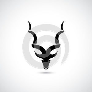 Abstract antelope symbol - illustration