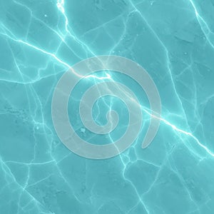 Abstract aqua blue marble texture with light reflections