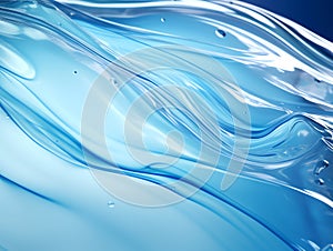 Abstract of aqua liquid gel cosmetic wave background, for skincare product