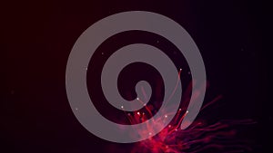 abstract aqua particle background, Floating red Particles in Background