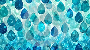 Abstract Aqua Waterdrop Pattern for Background Wallpaper.