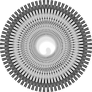 Abstract Arabesque Fan Like Classic Perspective Negative Design