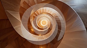 Abstract architectural background of spiral staircase