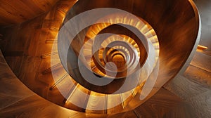 Abstract architectural background of spiral staircase