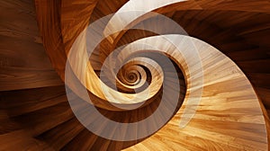 Abstract architectural background of spiral staircase