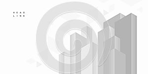 Abstract architectural construction. Geometric technological background.