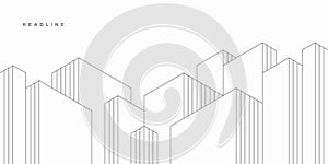 Abstract architectural construction. Geometric technological background.