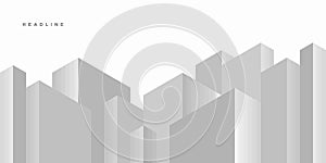 Abstract architectural construction. Geometric technological background.