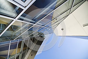 Abstract architecture angles above blue sky