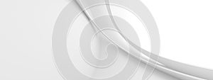 Abstract Architecture Background. 3d Rendering of White Circularl Building