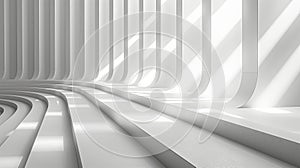 Abstract architecture background, empty open space interior. 3D rendering illustration