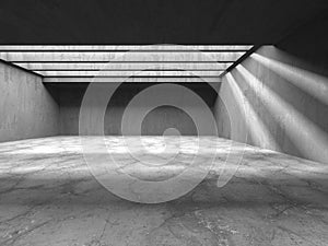 Abstract architecture background. Empty rough concrete interior