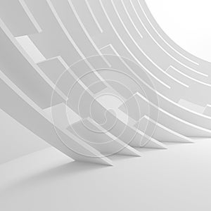 Abstract Architecture Background. White Building Construction