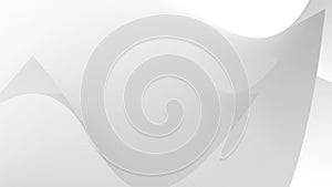 Abstract Architecture Background. White Circular sound wave simple loop . 3d Rendering circles pattern radio effect. White clean