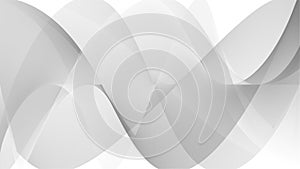 Abstract Architecture Background. White Circular sound wave simple loop . 3d Rendering circles pattern radio effect. White clean