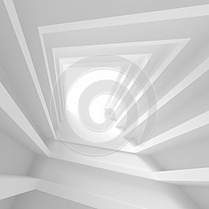 Abstract Architecture Background. White Tunnel Building