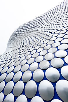 Abstract architecture close up of the exterior the Bullring building in Birmingham