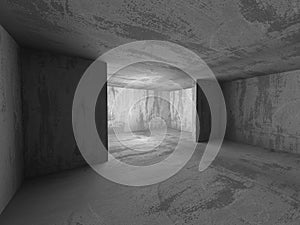 Abstract Architecture. Empty Concrete Interior Background