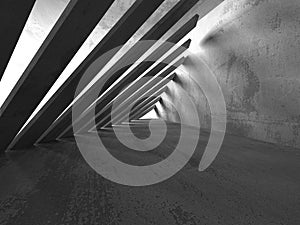 Abstract Architecture. Empty Concrete Interior Background