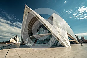 Abstract architecture geometric shapes 3d render