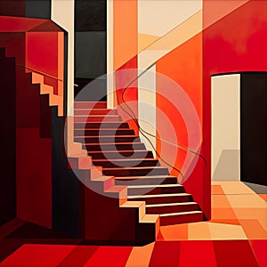 abstract architecture illustration is a highly artistic and imaginative representation of contemporary architectural design. photo